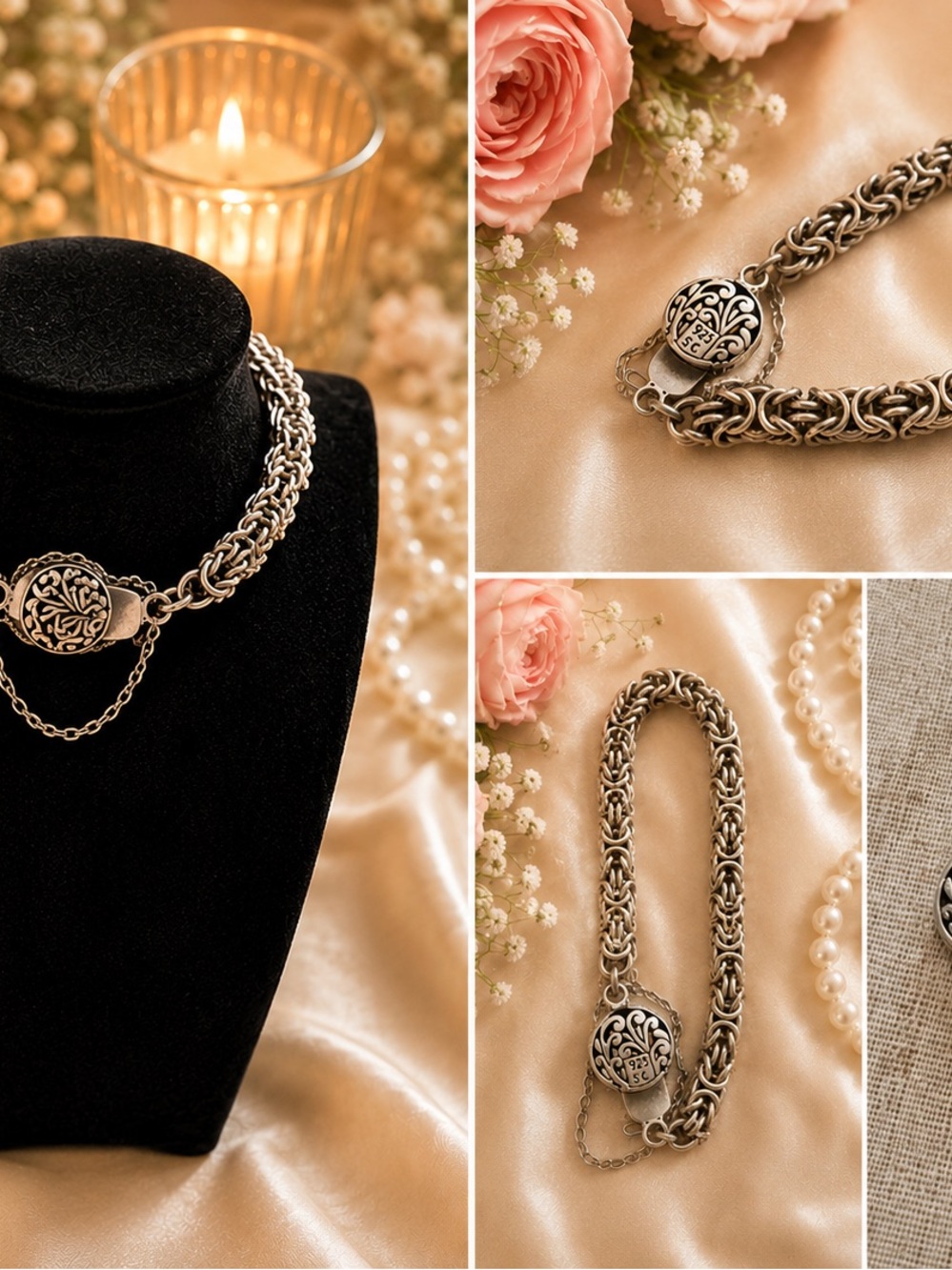Brighton Silver and Gold Tone Filigree Bracelet